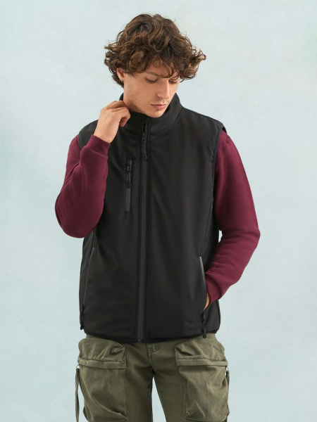 Жилет софтшелл унисекс Falcon BW, красный, XS–4XL