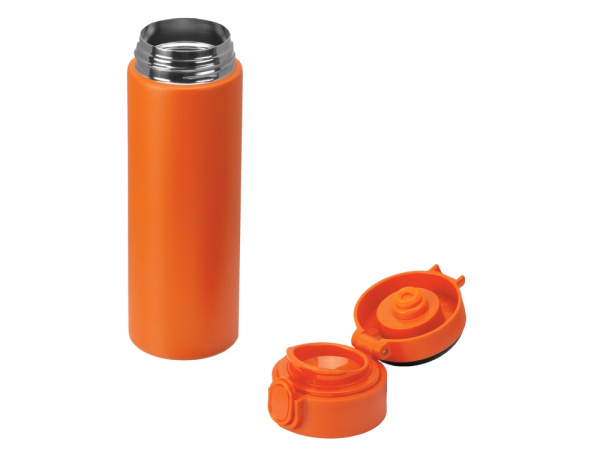 Вакуумная термокружка Waterline с медной изоляцией «Bravo», 400 мл, тубус, Цвет оранжевый