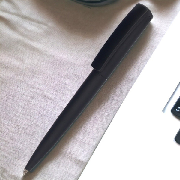 Ручка шариковая Jangle софт-тач / Стильная и надежная ручка с поворотным механизмом