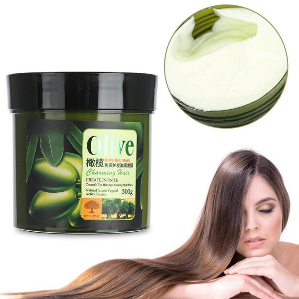 Маска для волос Olive Hair Mask Bioaqua с маслом оливы 500 мл