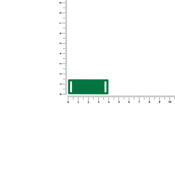 Лейбл из ПВХ Kova, зеленый, 1,5х4х0,2 см