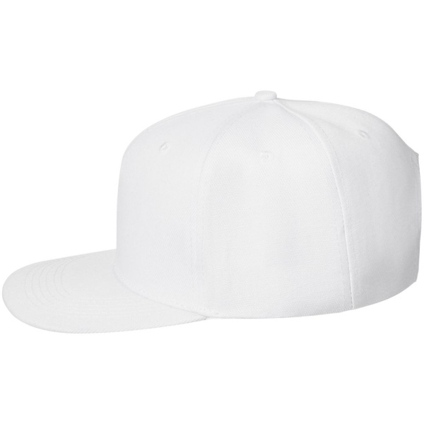 Бейсболка Snapback с прямым козырьком, белая, 56-58