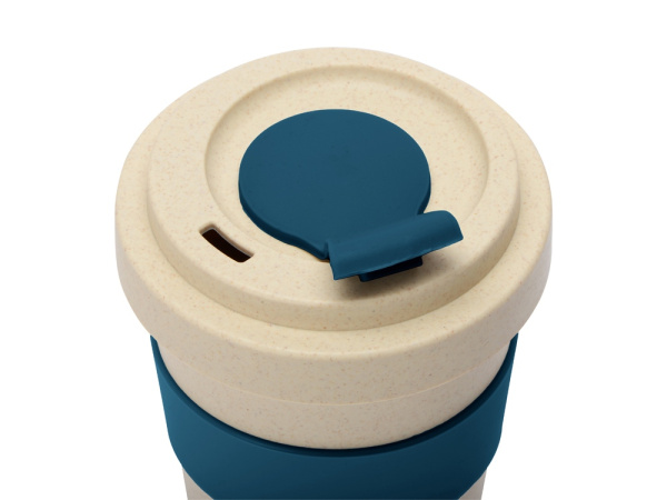 Стакан из пшеничного волокна «Flava», Цвет бежевый/синий индиго