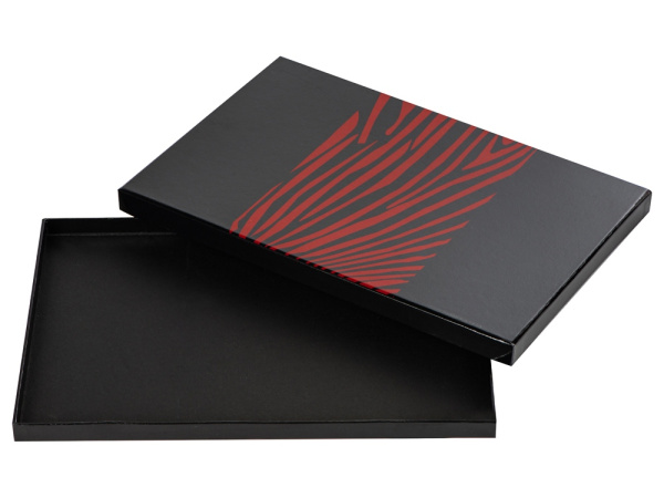 Коробка для мужских шарфов, Цвет черный/красный