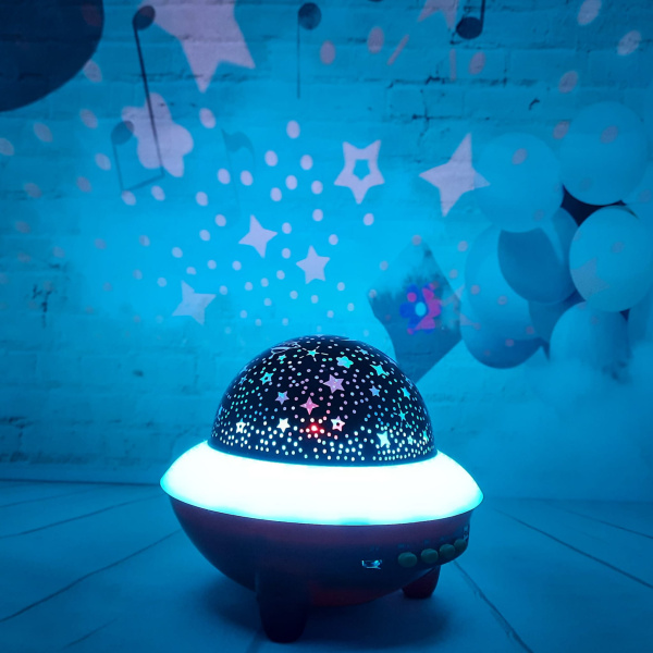 Ночник колонка "Летающая тарелка" Bluetooth LED Crystal Magik Ball Пульт ДУ