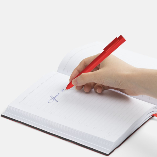 Ручка шариковая Swiper SQ Soft Touch, красная, 14,5x1,1 см