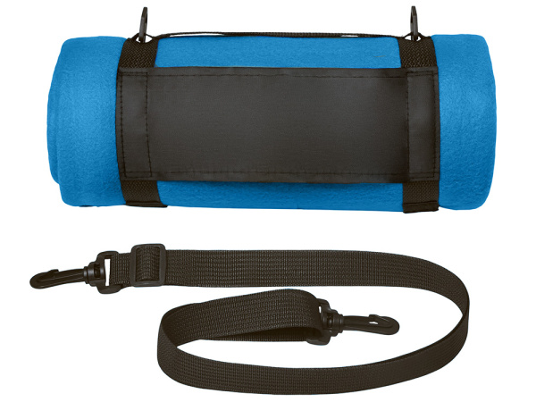 Плед «Нежность» с ремешком на плечо, Цвет синий