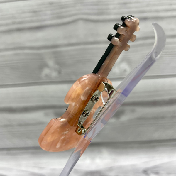 Бижутерия брошь для музыканта "Скрипка" 6.5 см