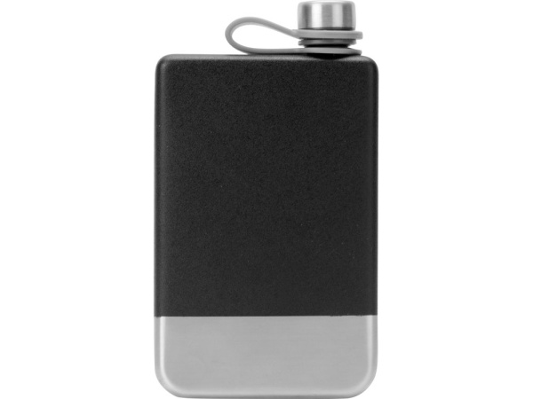 Фляжка с матовым покрытием «Patagonia», Цвет черный/серебристый