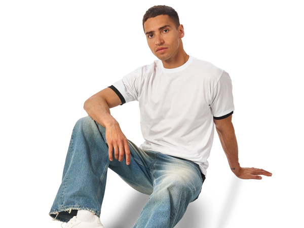 Футболка «Rotterdam» мужская, Размер S, Цвет белый/черный