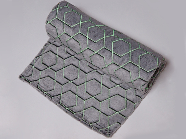 Светящийся в темноте плед «Lattice», Цвет черный