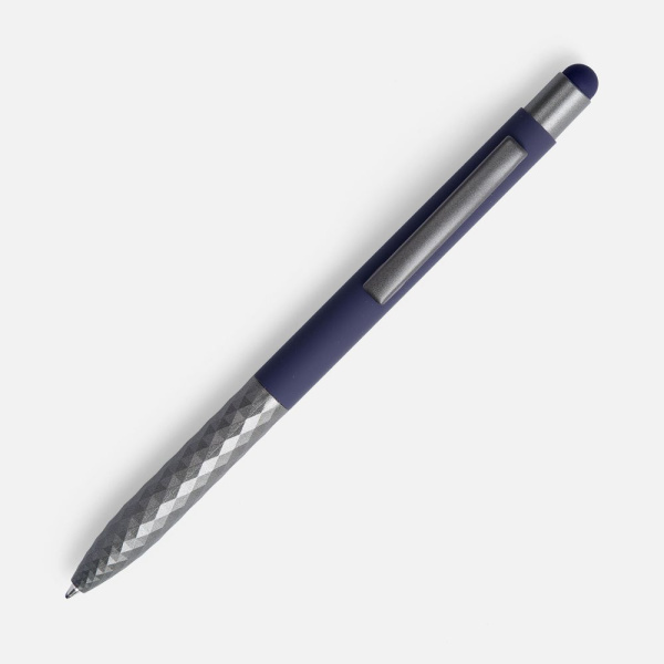 Ручка шариковая Digit Soft Touch со стилусом, синяя, 14,5х1 см