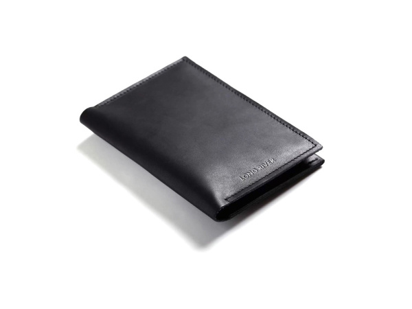 Подарочный набор Long River: обложка для паспорта, ключница, Размер С лого, Цвет черный/синий