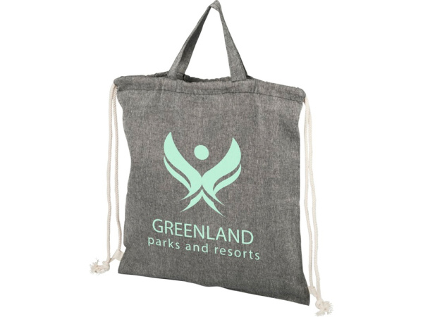 Сумка-рюкзак «Pheebs» из переработанного хлопка, 150 г/м², Цвет черный меланж