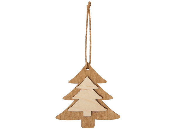 Деревянная подвеска на елку «Firtree», Цвет натуральный