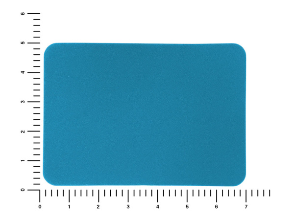Патч «Прямоугольный», nubuk, Цвет голубой
