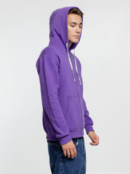 Толстовка на молнии с капюшоном Siverga Heavy, фиолетовая, XS–4XL