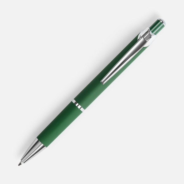 Ручка шариковая Chromos Soft Touch, зеленая, 13,9х1,1 см