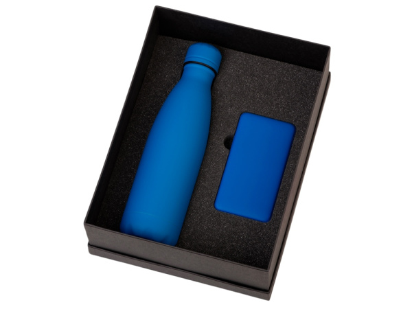 Подарочный набор «COLOR IT» с термобутылкой и повербанком, Размер 10000 mAh, Цвет синий