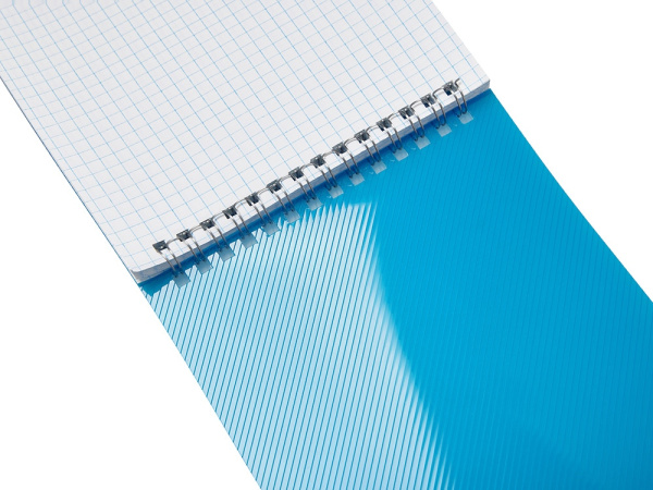 Блокнот А5 в пластиковой обложке, Цвет синий