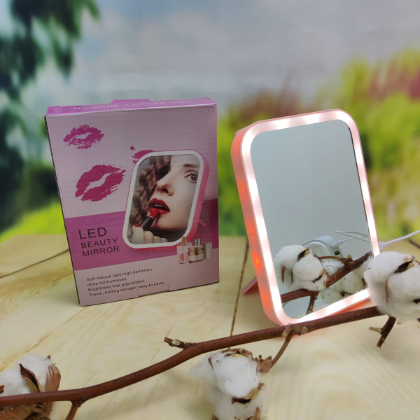 Настольное зеркало для макияжа с подсветкой Led Beauty Mirror (три режима яркости)