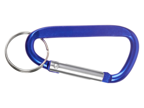 Брелок-карабин из переработанного алюминия «Alumina», Цвет синий