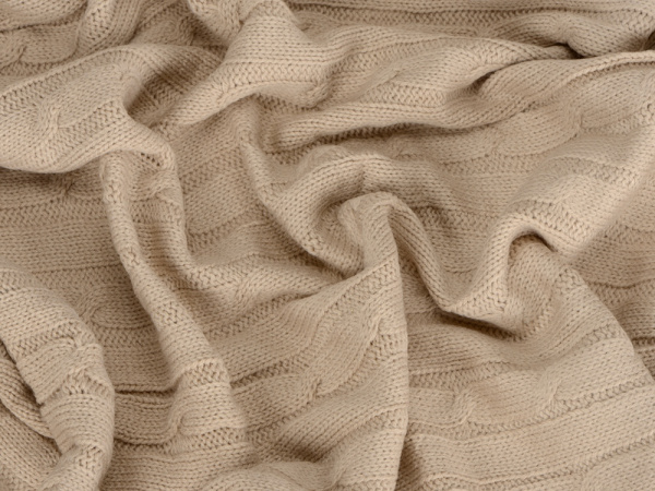 Плед акриловый «Braid NEW», Цвет бежевый