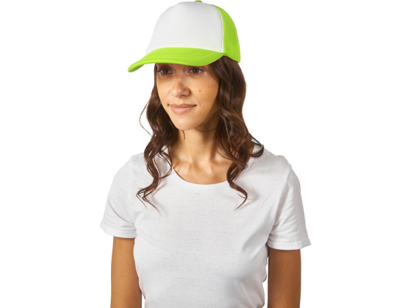 Бейсболка «Newport», Цвет зеленое яблоко, белый