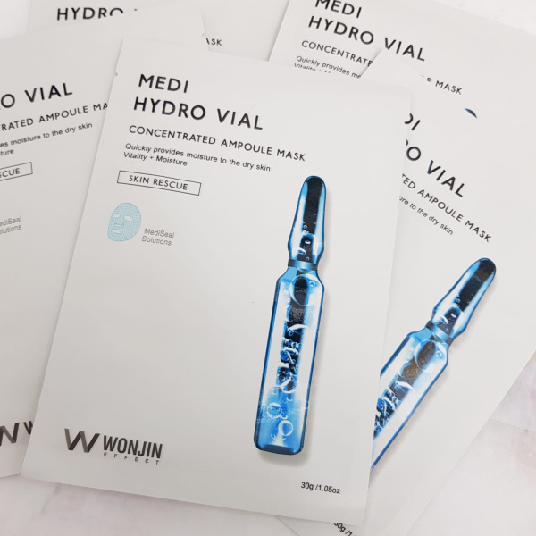 Увлажняющая тканевая маска с гиалуроновой кислотой MEDI HYDRO VIAL Wonjin Effect, 30 g (интенсивное