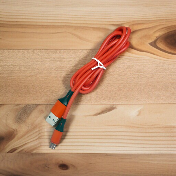 Кабель USB MRM R50 USB-Micro, резиновый, длина 1200мм, красный