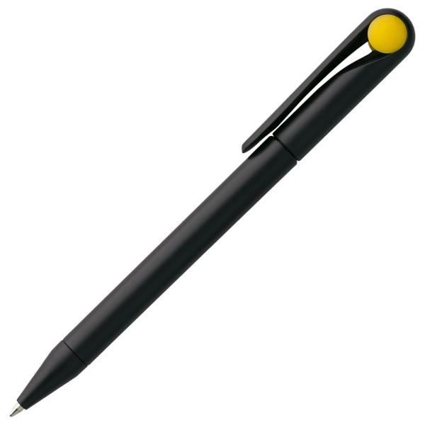 Ручка шариковая Prodir DS1 TMM Dot, черная с желтым, 14х1,1 см