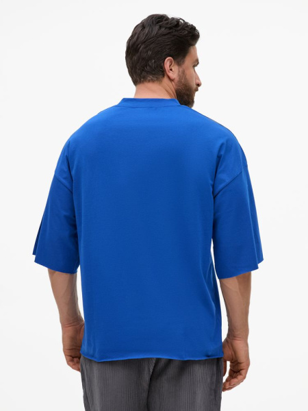 Футболка унисекс оверсайз T1, синяя, XS–XXL