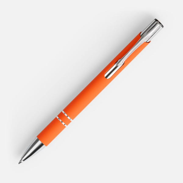 Ручка шариковая Keskus Soft Touch, оранжевая, 13,7х0,8 см