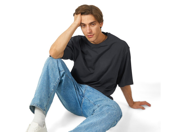 Футболка оверсайз «Berlin» унисекс, Размер M-L, Цвет темно-серый