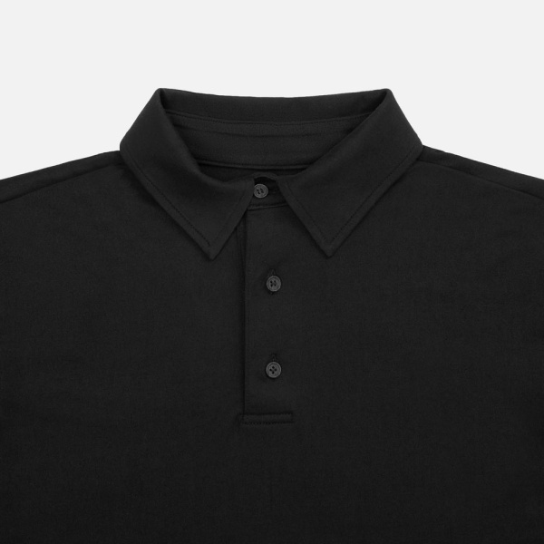 Рубашка поло унисекс Senti, черная, XS–4XL