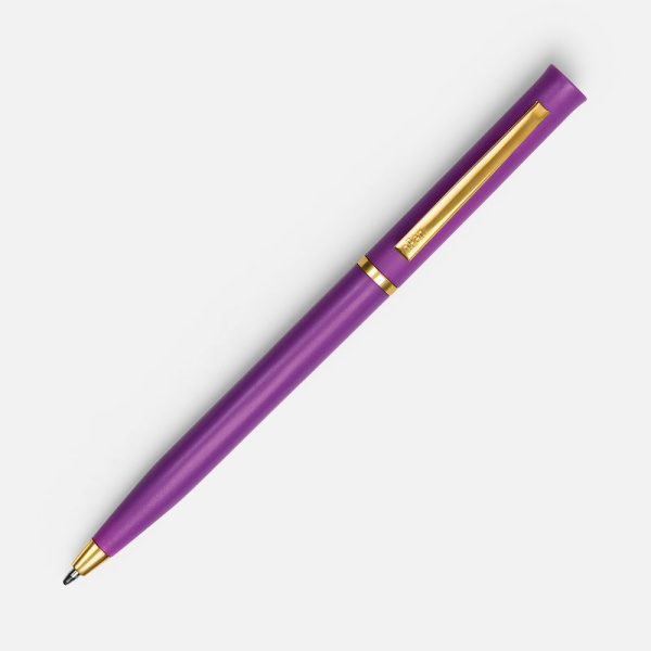 Ручка шариковая Euro Gold, фиолетовая, 13,3х0,8 см