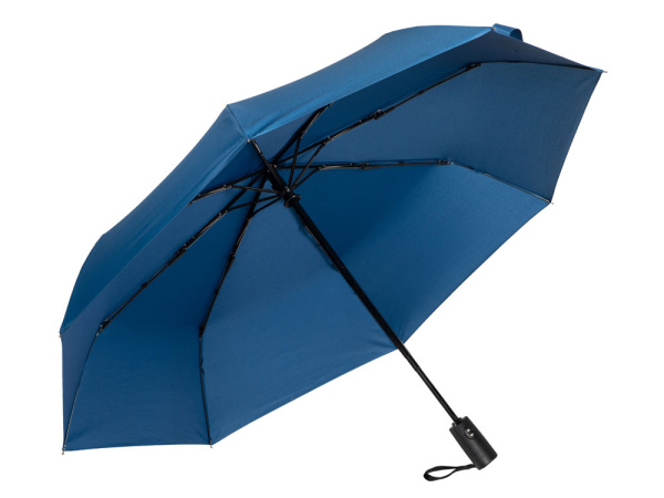 Зонт-автомат Reviver с куполом из переработанного пластика, Цвет синий нэйви