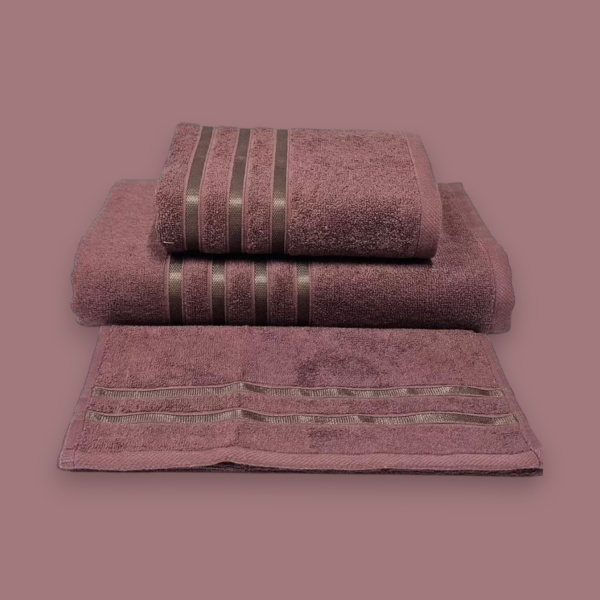 Комплект полотенец, 3 размера (70x130, 50x85, 30x50 см), 100% хлопок, высокое качество, плотность 400 г/м², коричневый / Тепло и уют в каждом касании