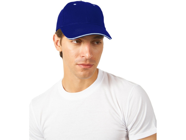 Бейсболка «New Castle», Цвет классический синий/натуральный