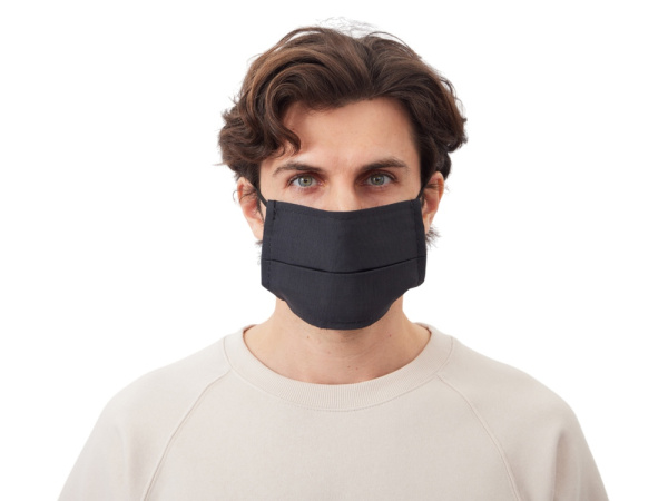 Маска для лица многоразовая из хлопка, Цвет черный