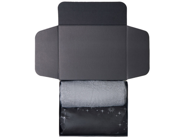 Подарочный набор «Re:Snug» с пледом, увлажнителем и попкорном, Цвет серый