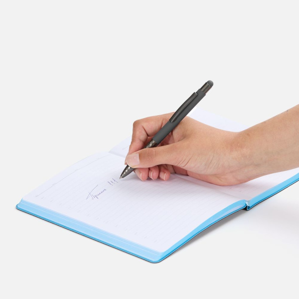 Ручка шариковая Digit Soft Touch со стилусом, серая, 14,5х1 см