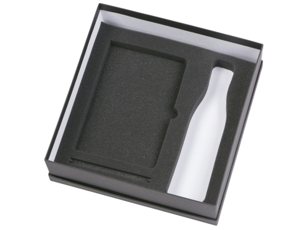 Подарочный набор "Color it" с блокнотом, металлической ручкой и термобутылкой, Размер твердая обложка, Цвет красный