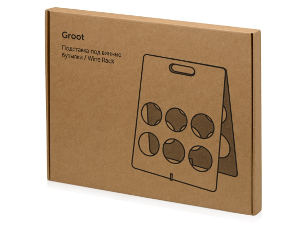 Подставка под винные бутылки «Groot», Цвет красно-коричневый