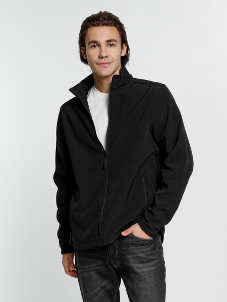 Куртка софтшелл мужская Race Men, черная, S–3XL