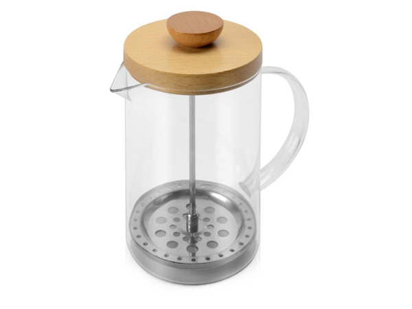 Подарочный набор «Чайная композиция», Цвет френч-пресс- прозрачный/натуральный, упаковка чай- крафт, наполнитель- зеленая липа