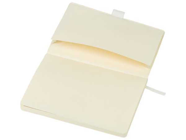 Блокнот А5 в гибкой обложке «Vision 2.0» soft-touch, Размер А5, Цвет белый