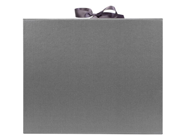 Коробка разборная с лентой и магнитным клапаном, Цвет графит