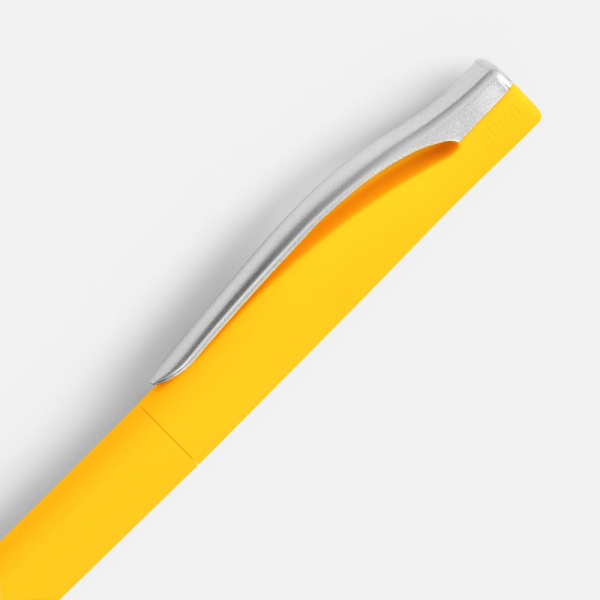 Ручка шариковая Pin Soft Touch, желтая, 14,5х1,0 см