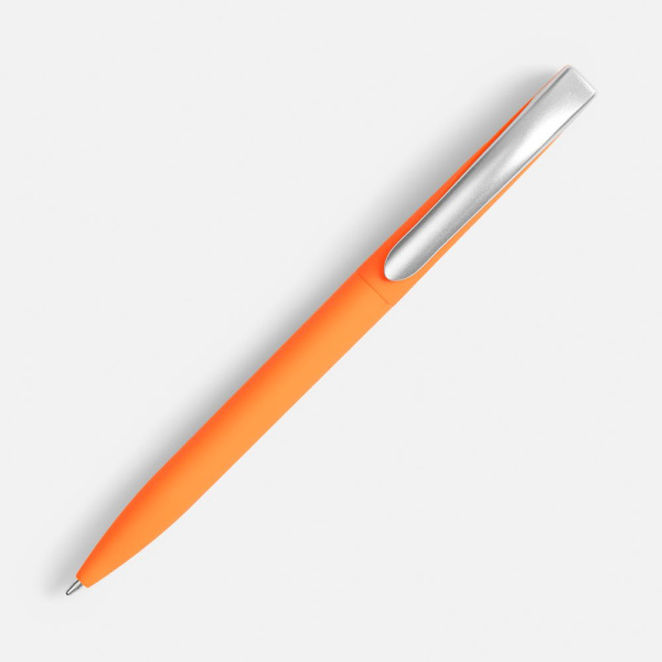 Ручка шариковая Pin Soft Touch, оранжевая, 14,5х1,0 см